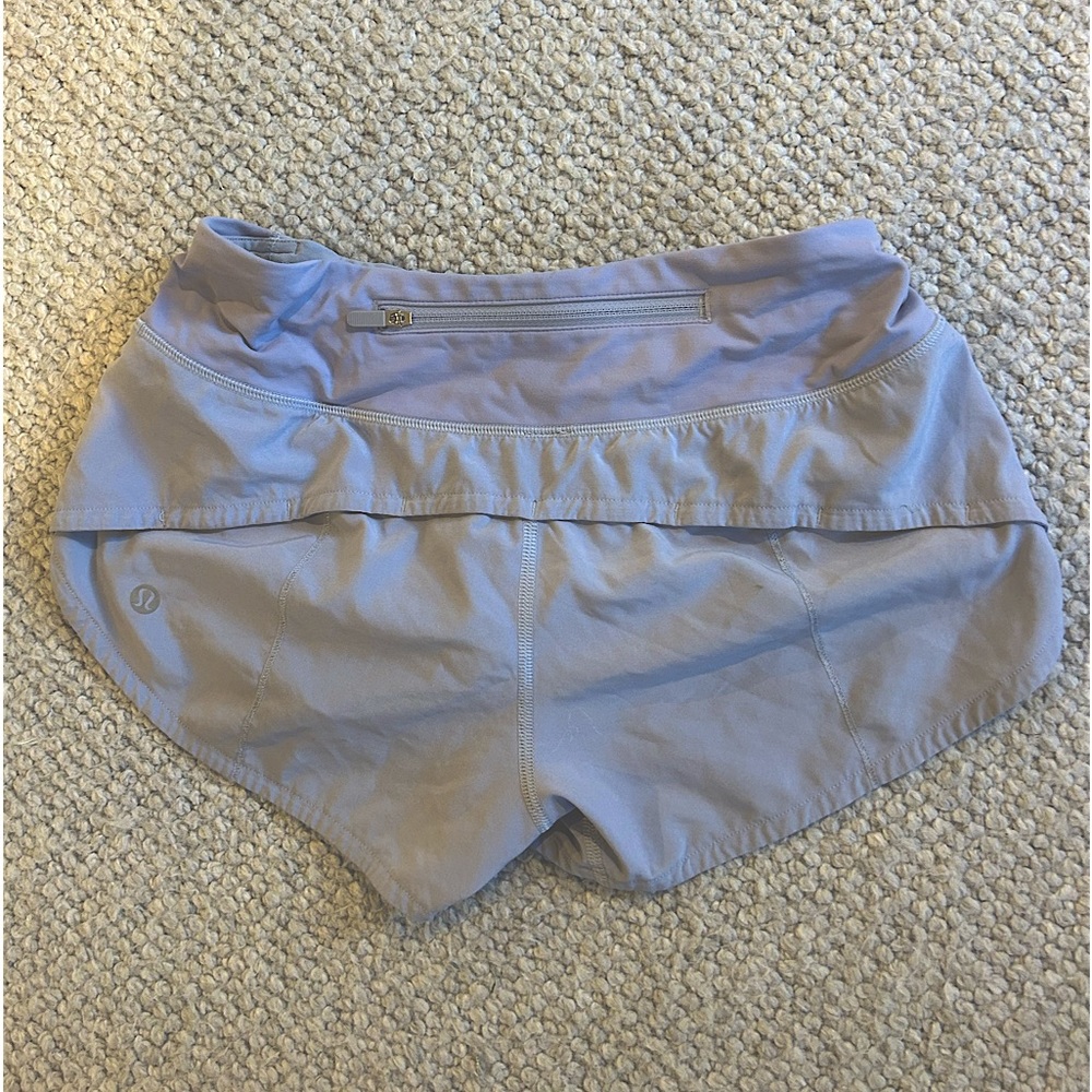 Size 2 Lululemon shorts light blue/purple